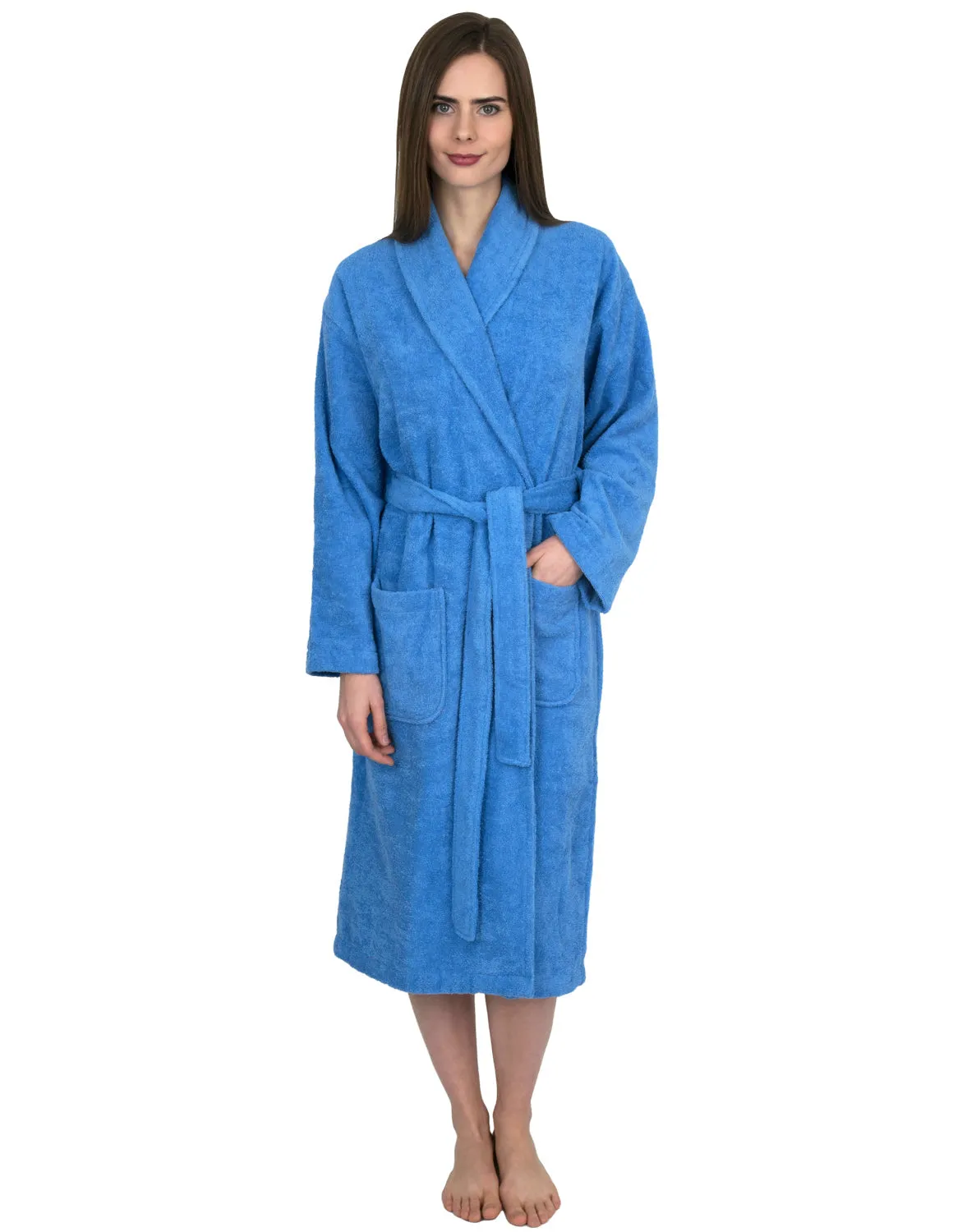 TowelSelections Womens Shawl Robe, Luxuriously Soft Bathrobe, Cotton Terry Cloth Bath Robe for Women