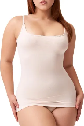 WAISTLINE Women's Compression Tank Top with Adjustable Thin Straps - Shapewear Cami for Tummy Control - Body Shaper Camisole