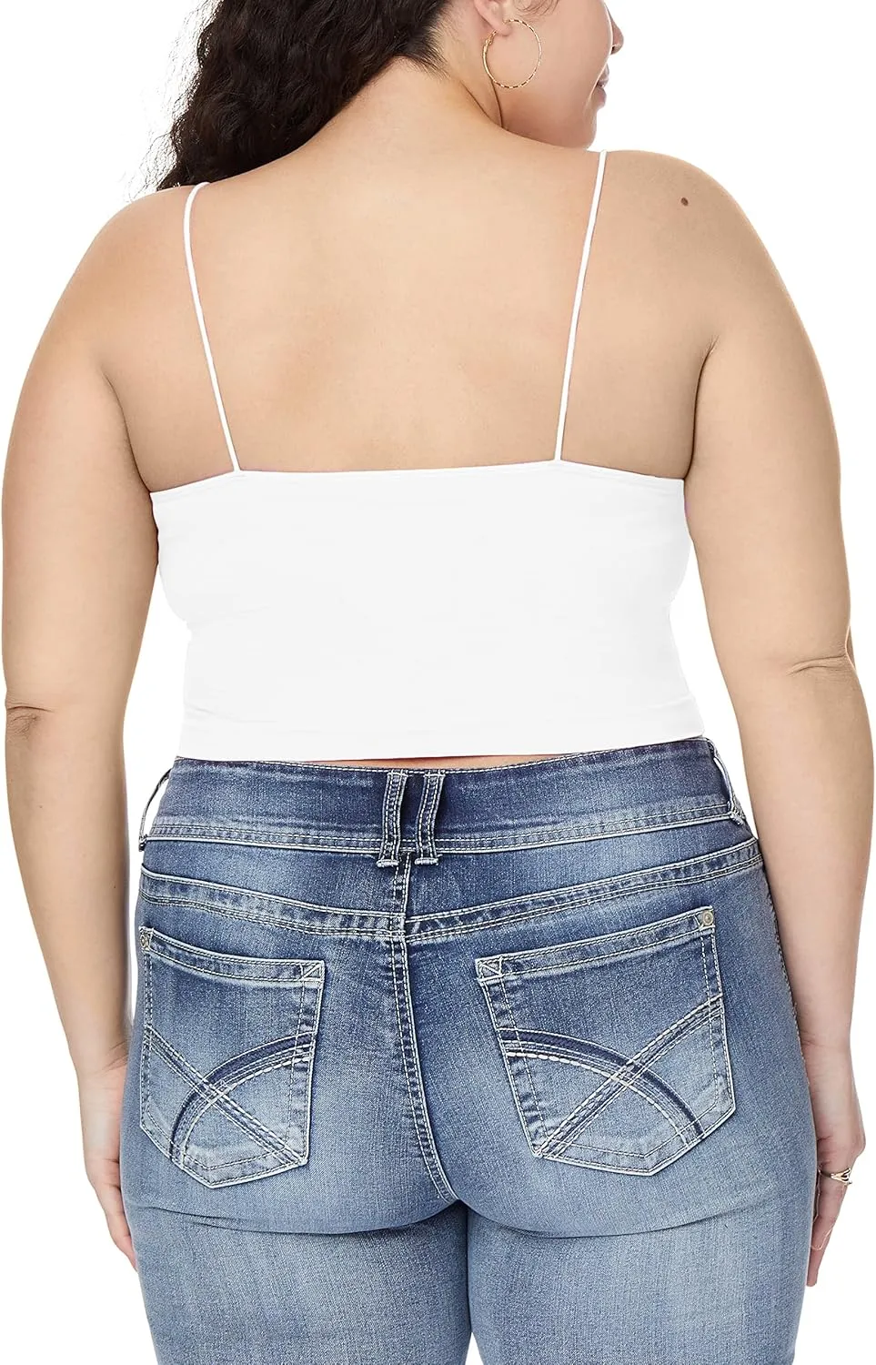 WallFlower Women's Carson Insta Smooth Seamless Shelf Bra Camisole 2-Pack (Standard and Plus)