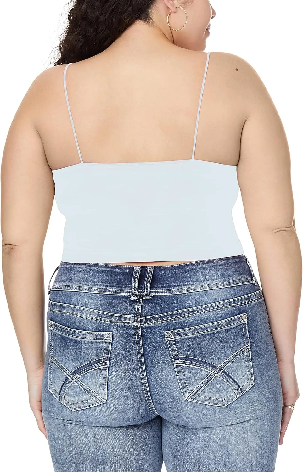 WallFlower Women's Carson Insta Smooth Seamless Shelf Bra Camisole 2-Pack (Standard and Plus)