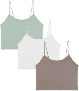 WallFlower Women's Carson Insta Smooth Seamless Shelf Bra Camisole 2-Pack (Standard and Plus)