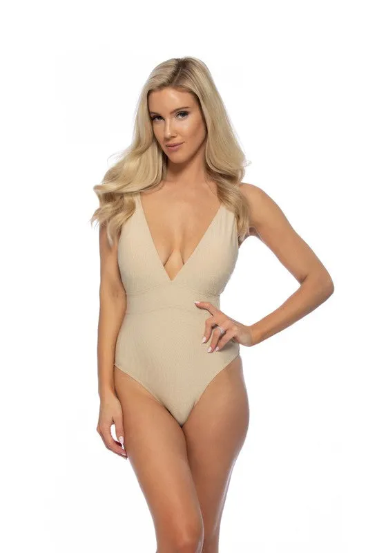 WOMEN SWIMSUIT V NECKLINE BEACH JOY