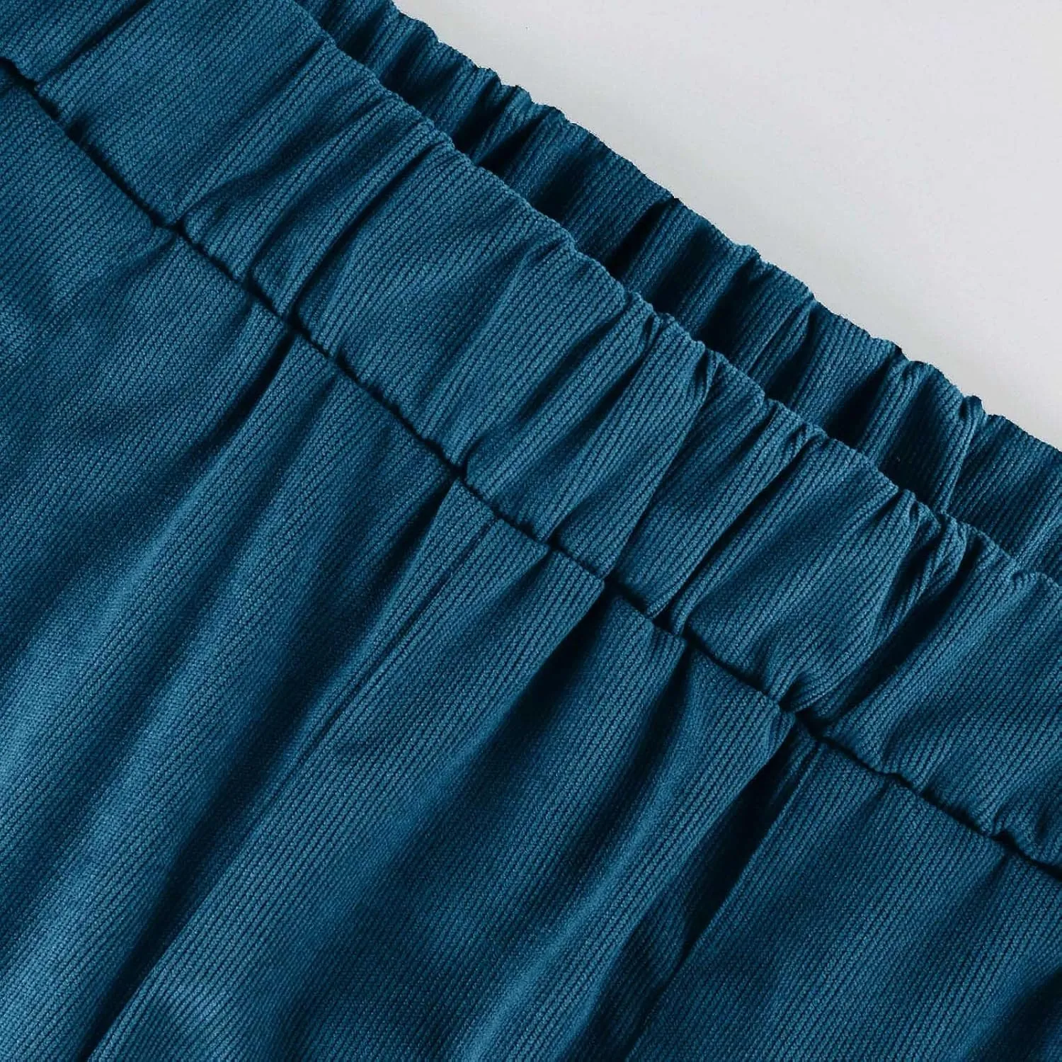 Women's Corduroy Pants Casual High Waist Straight Leg Pants Solid Color Comfy Baggy Pants Trousers with Pockets